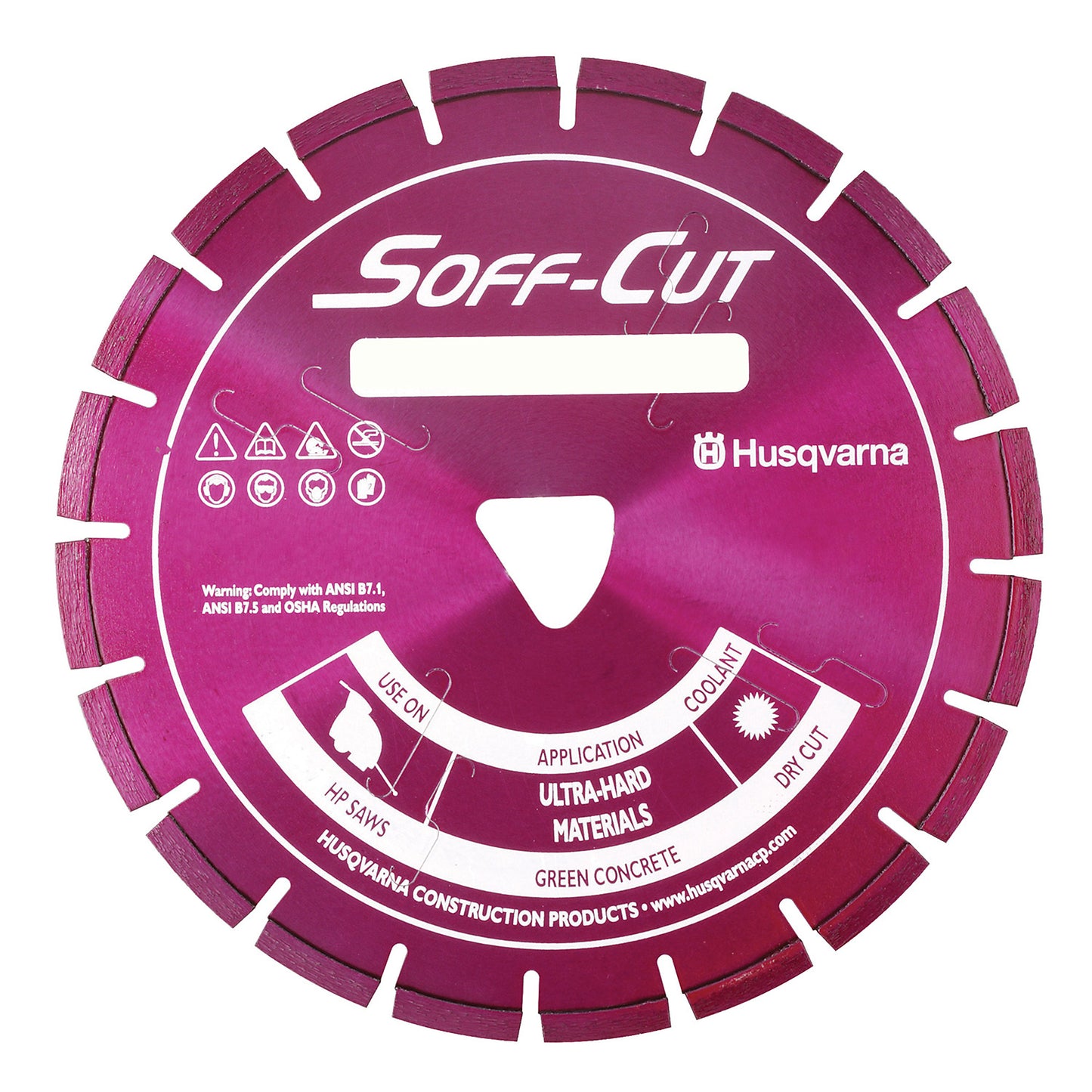 Soff Cut, Diamond Blade, 6" x .095 x 10mm Soff Arbot GC-31 Purple - Buster's Industrial Supply