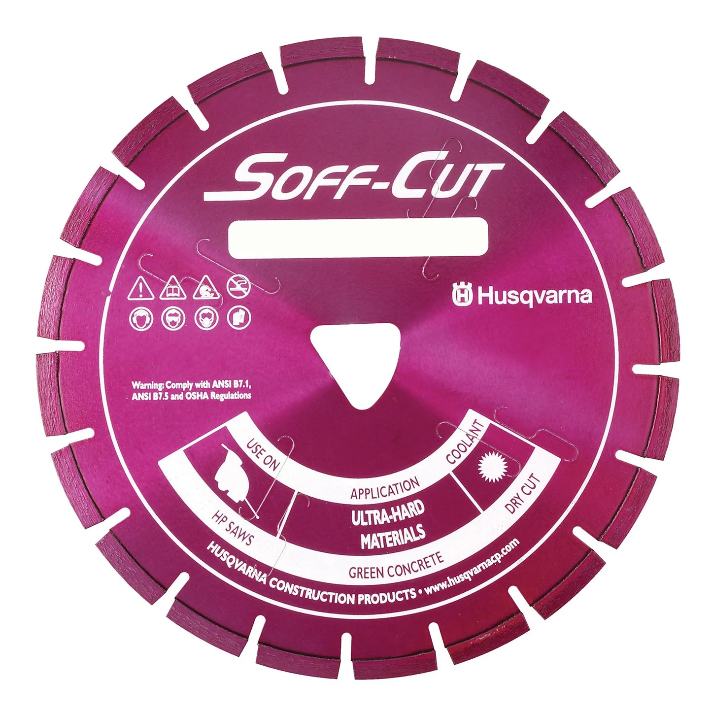 Soff Cut, Diamond Blade, 6" x .095 x 10mm Soff Arbot GC-31 Purple - Buster's Industrial Supply