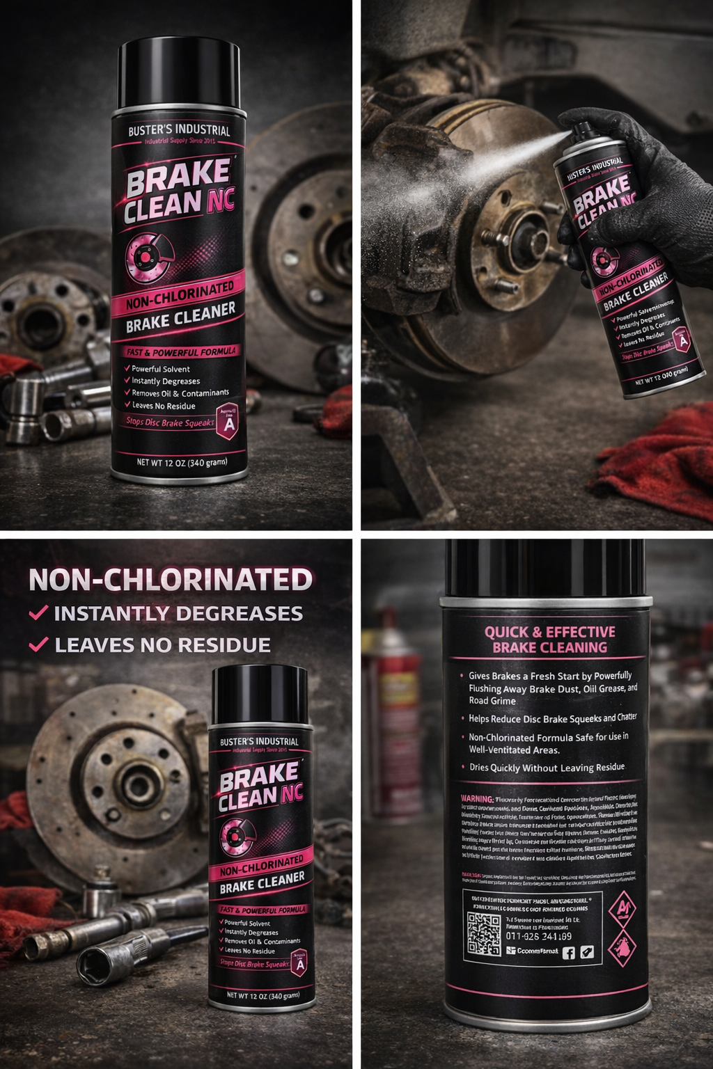 Brake Cleaner, Non-Chlorinated - 12oz - 12pk/Case