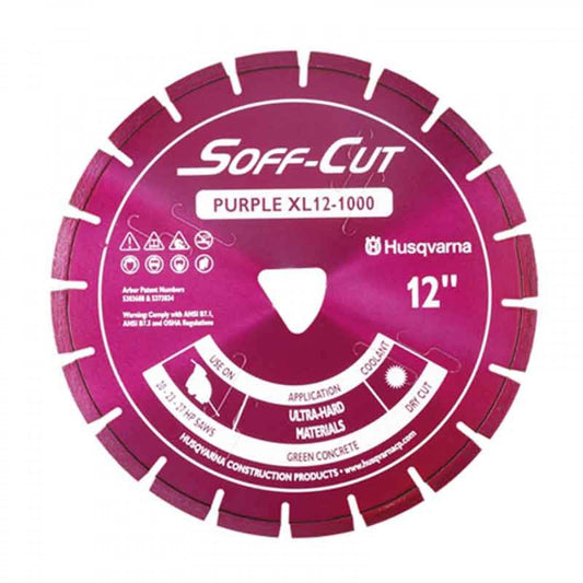 Soff Cut, Diamond Blade, 13.5" x .125 Soff Cut Arbor GC-46 AX Purple - Buster's Industrial Supply