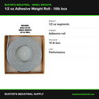 1/2 oz Adhesive Wheel Weight Roll 10 lb box - specifications