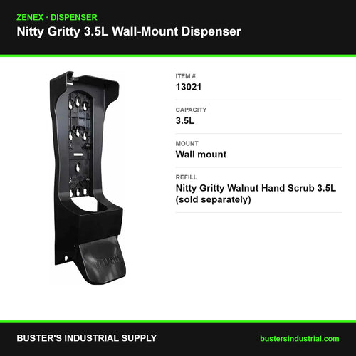 Nitty Gritty 3.5L wall-mount hand cleaner dispenser 13021 - specifications
