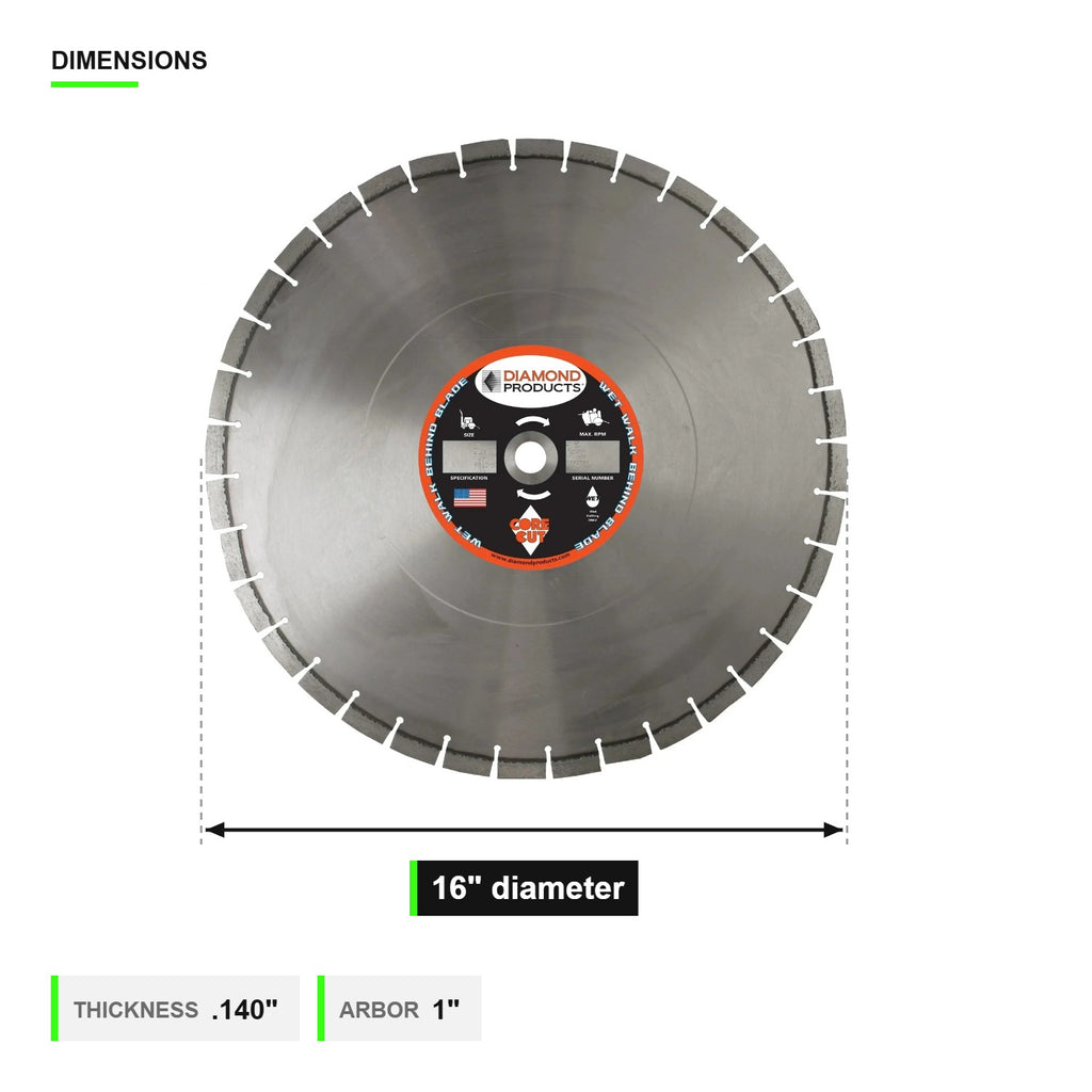 16 inch PGC4500 blade dimensions