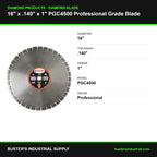 16 x .140 x 1 PGC4500 professional grade blade - specifications