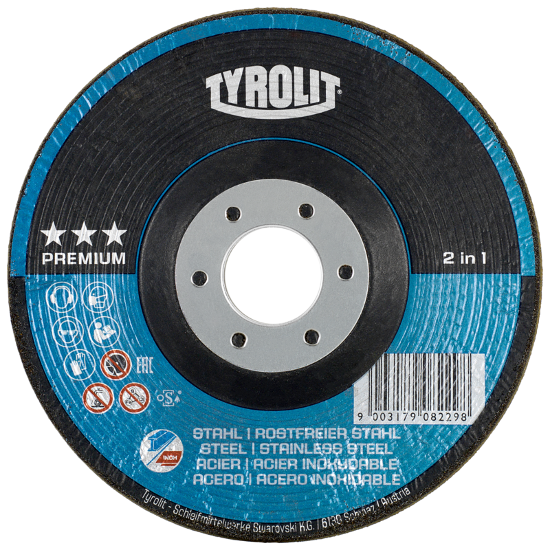 TYROLIT Premium 2in1 RONDELLER grinding wheel for steel and stainless steel
