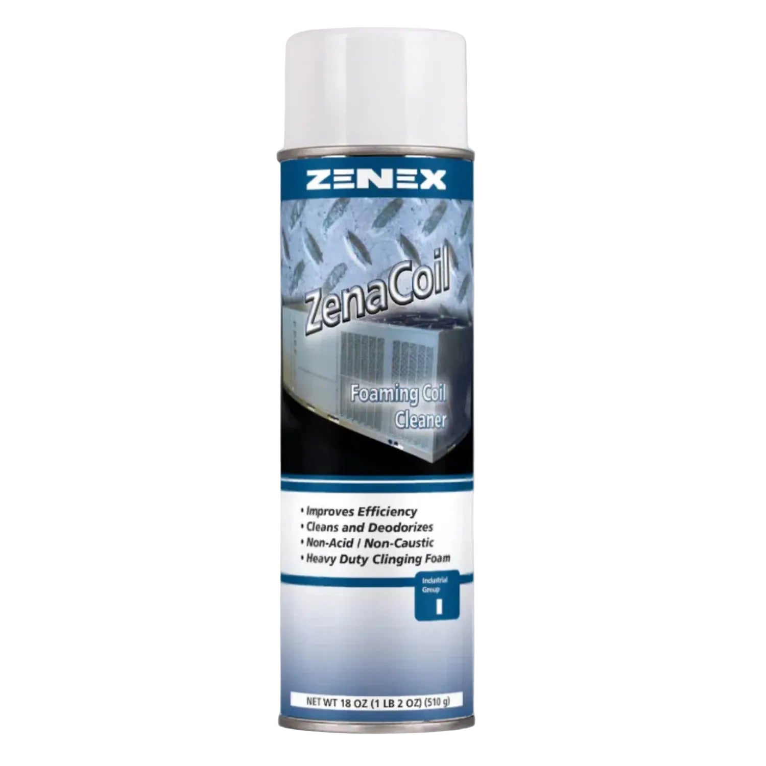 ZenaCoil foaming coil cleaner spray can for HVAC maintenance and industrial cleaning