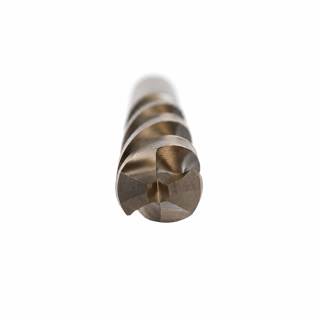 Cobalt drill bit close-up tip detail