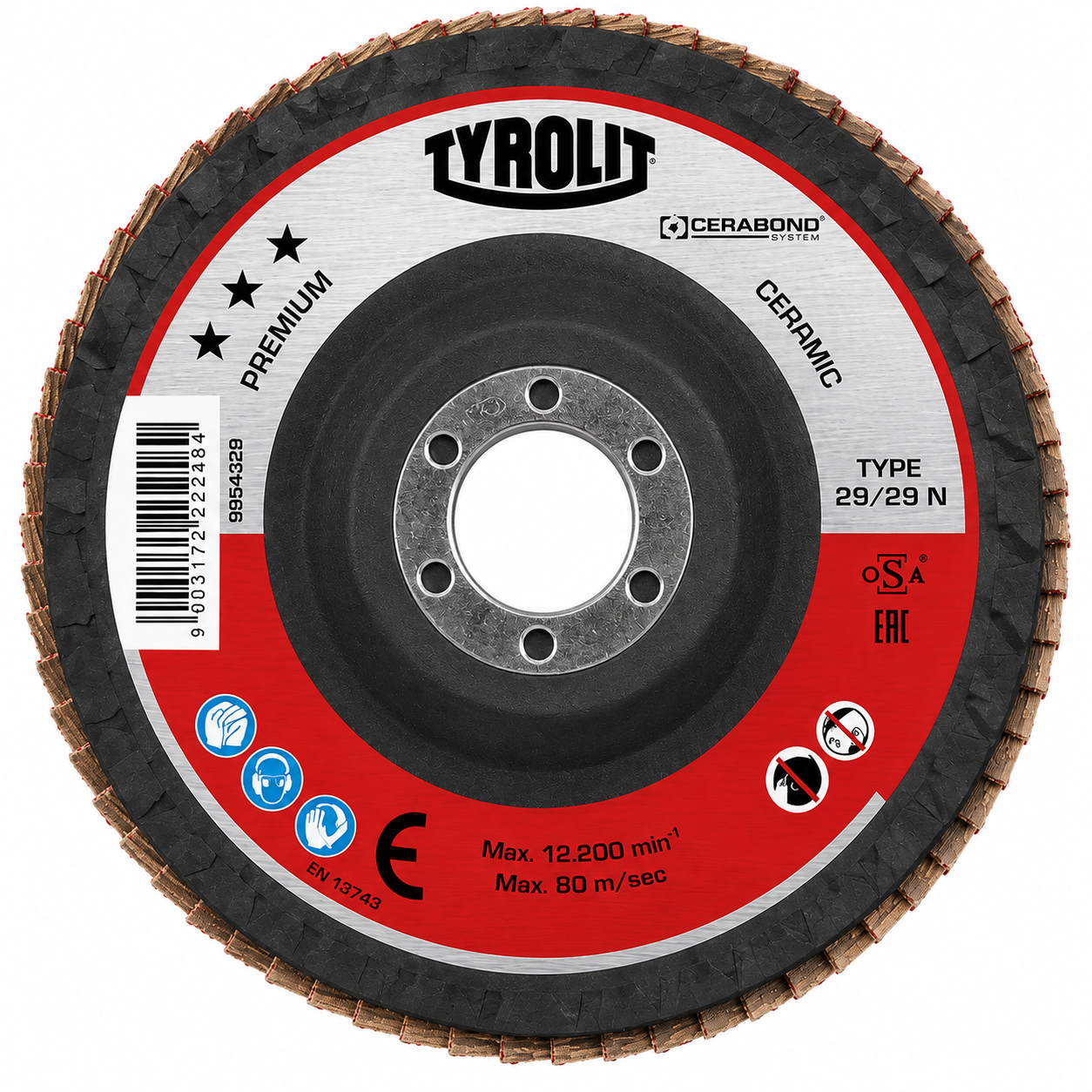 TYROLIT CERABOND X Ceramic Flap Disc – Steel & Stainless Steel
