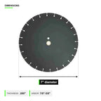 7 inch rescue blade dimensions