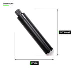 8 inch wet core bit dimensions - 14 inch barrel