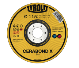 Tyrolit CERABOND X Cut Off Wheels - 2in1 Ceramic Grinder Cut Off Wheels for Metal & Stainless Steel