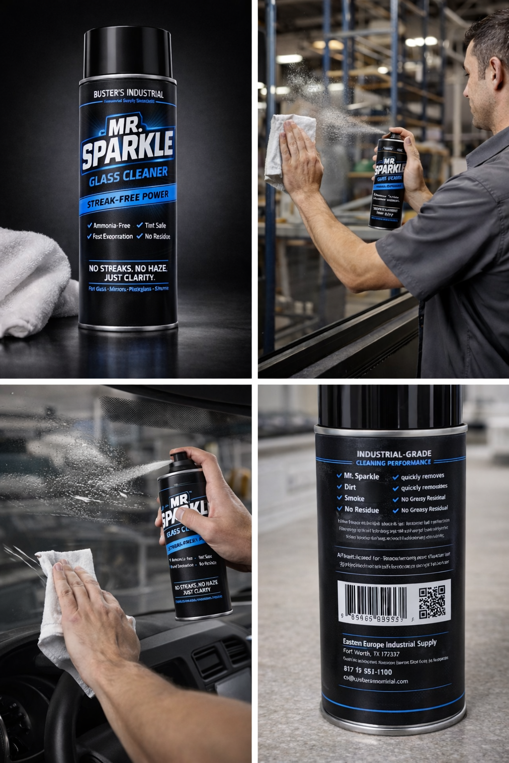 Mr. Sparkle 20oz - Glass & Multi-surface Cleaner - 12PK