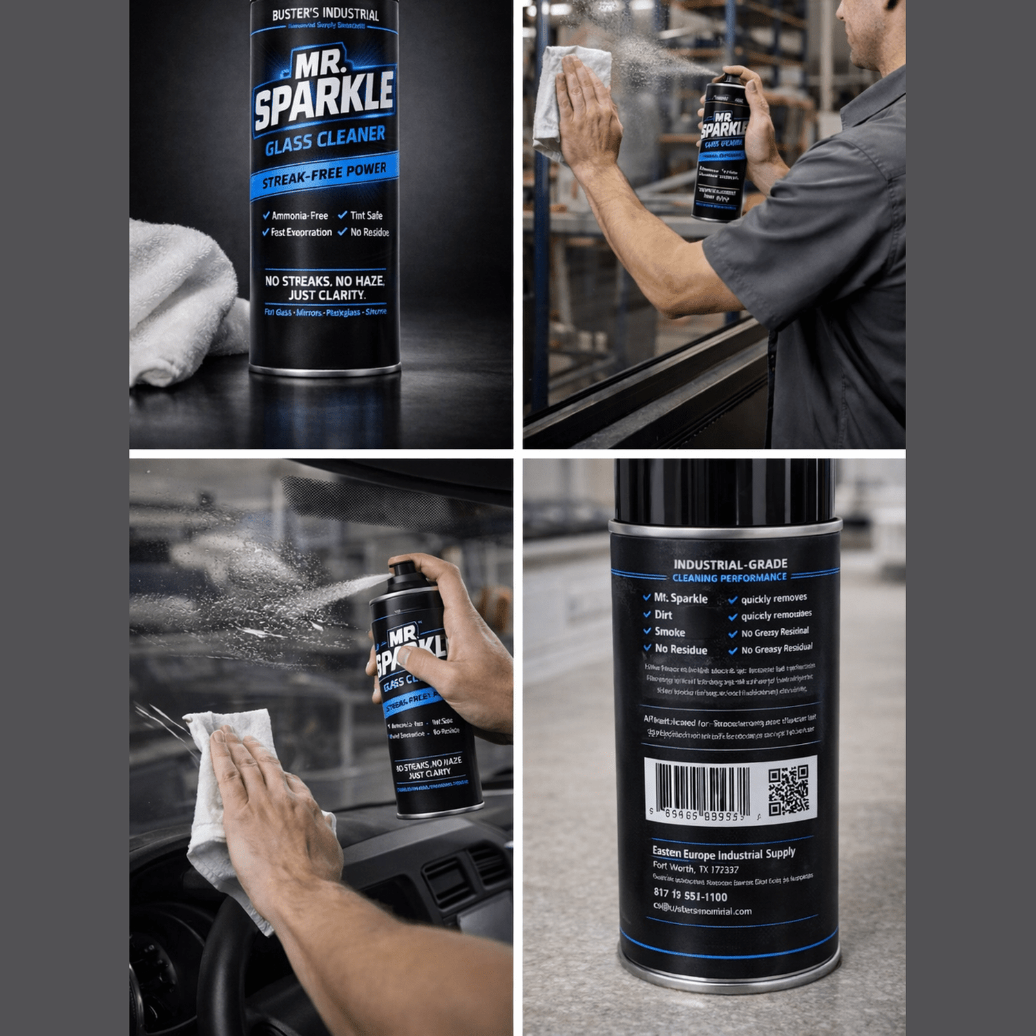 Mr. Sparkle 20oz - Glass & Multi-surface Cleaner - 12PK