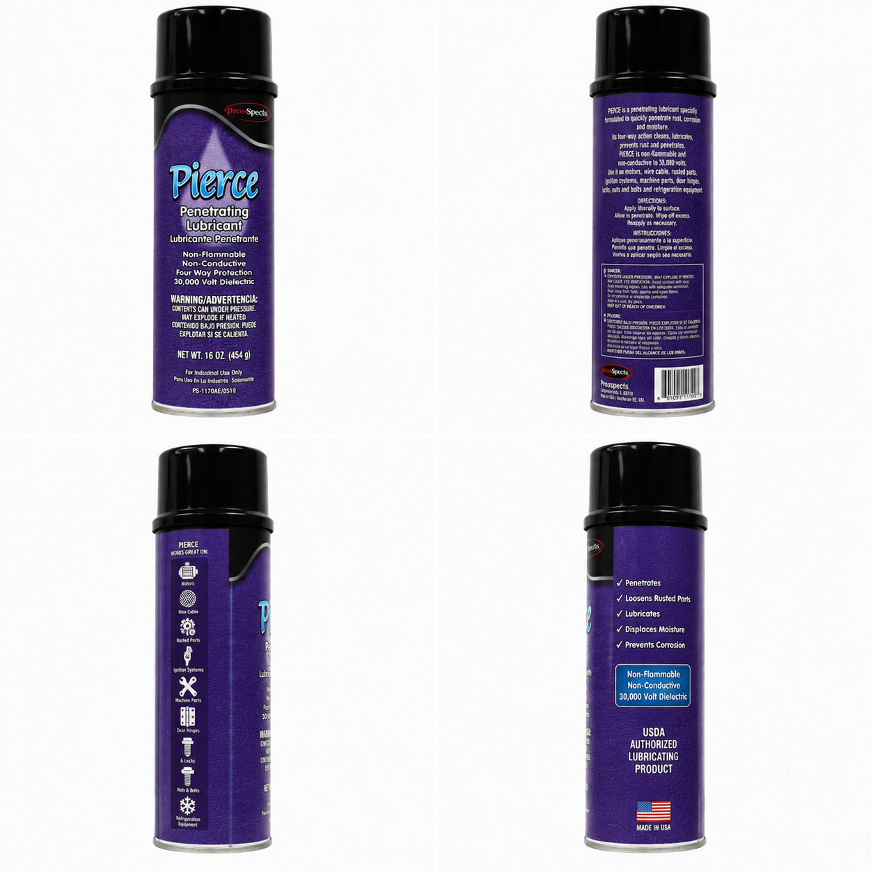 Quest - PIERCE 16 oz Penetrating Lubricant Aerosol | Industrial Rust Penetrant Spray