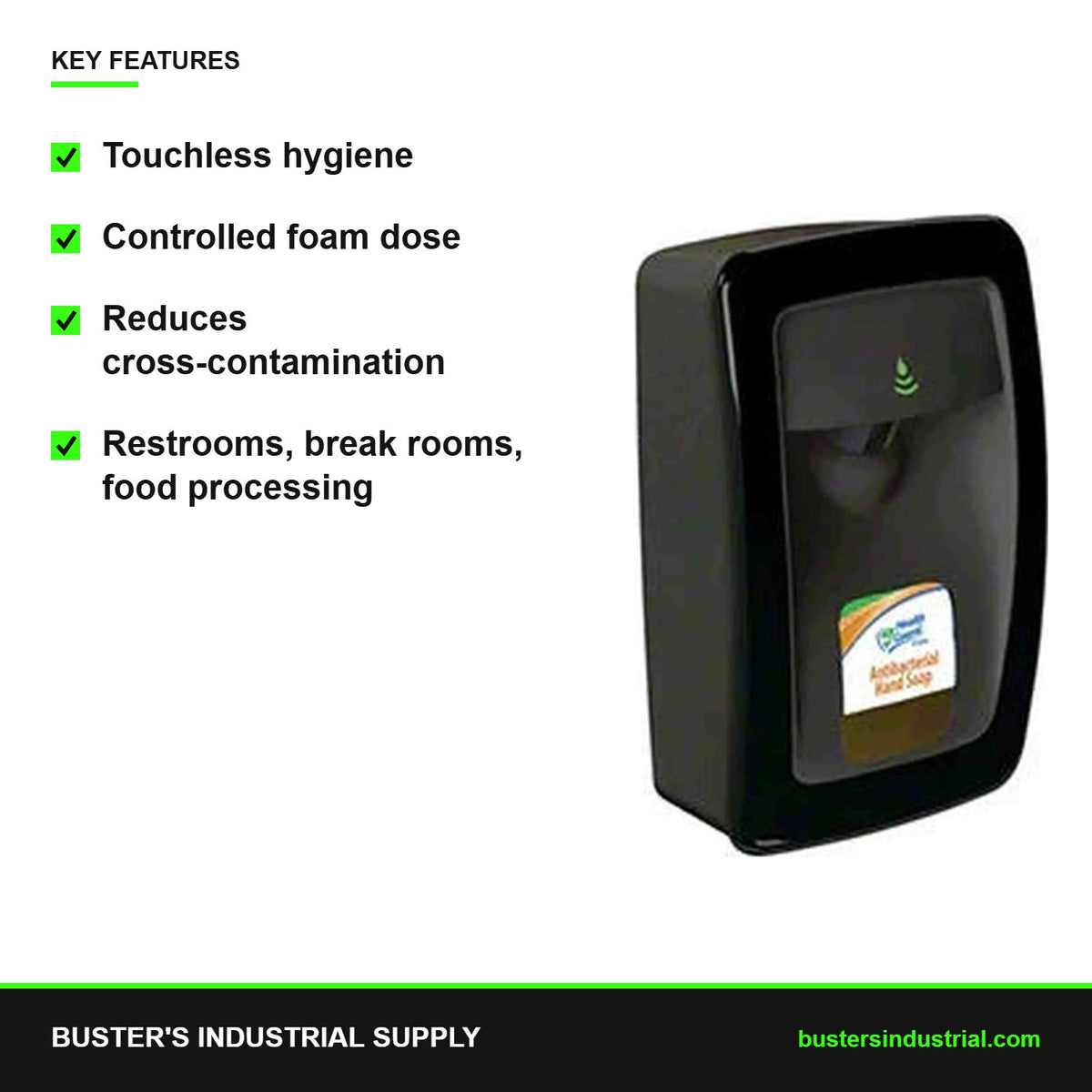 EZ-Foam automatic soap dispenser key features