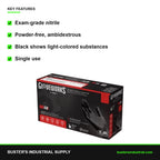 Black 6 mil nitrile gloves key features