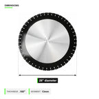 Pro Cutter 26 in diamond blade dimension diagram