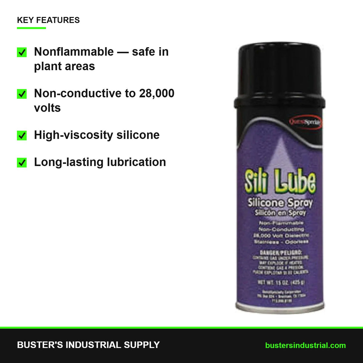 Quest Sili-Lube silicone lubricant key features