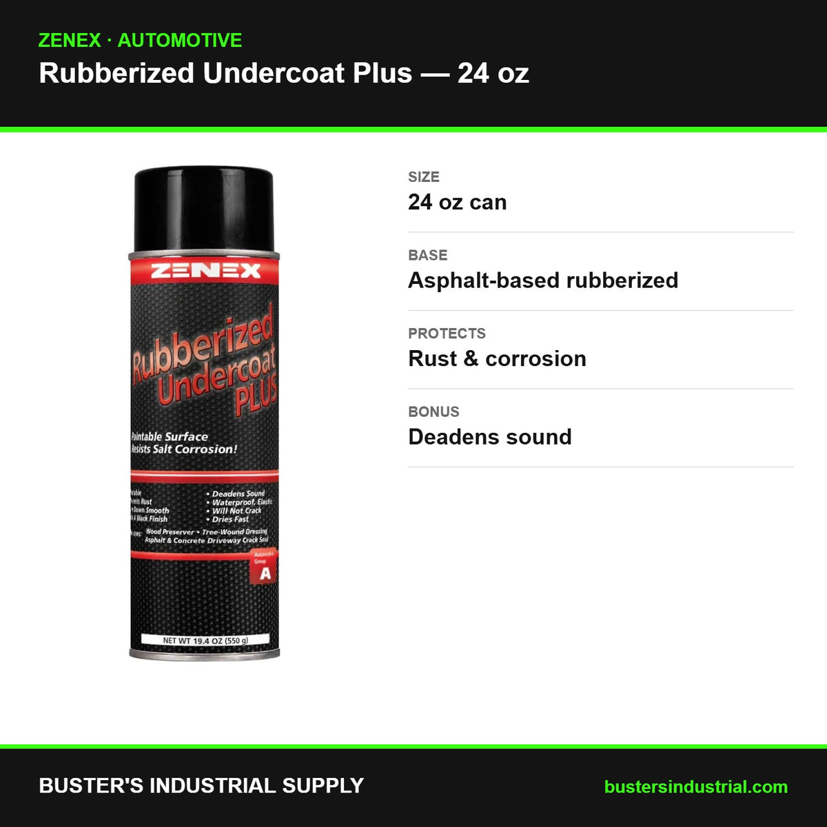 Rubberized undercoat 24 oz specifications