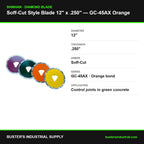 Soff-Cut 12 in x .250 diamond blade specifications