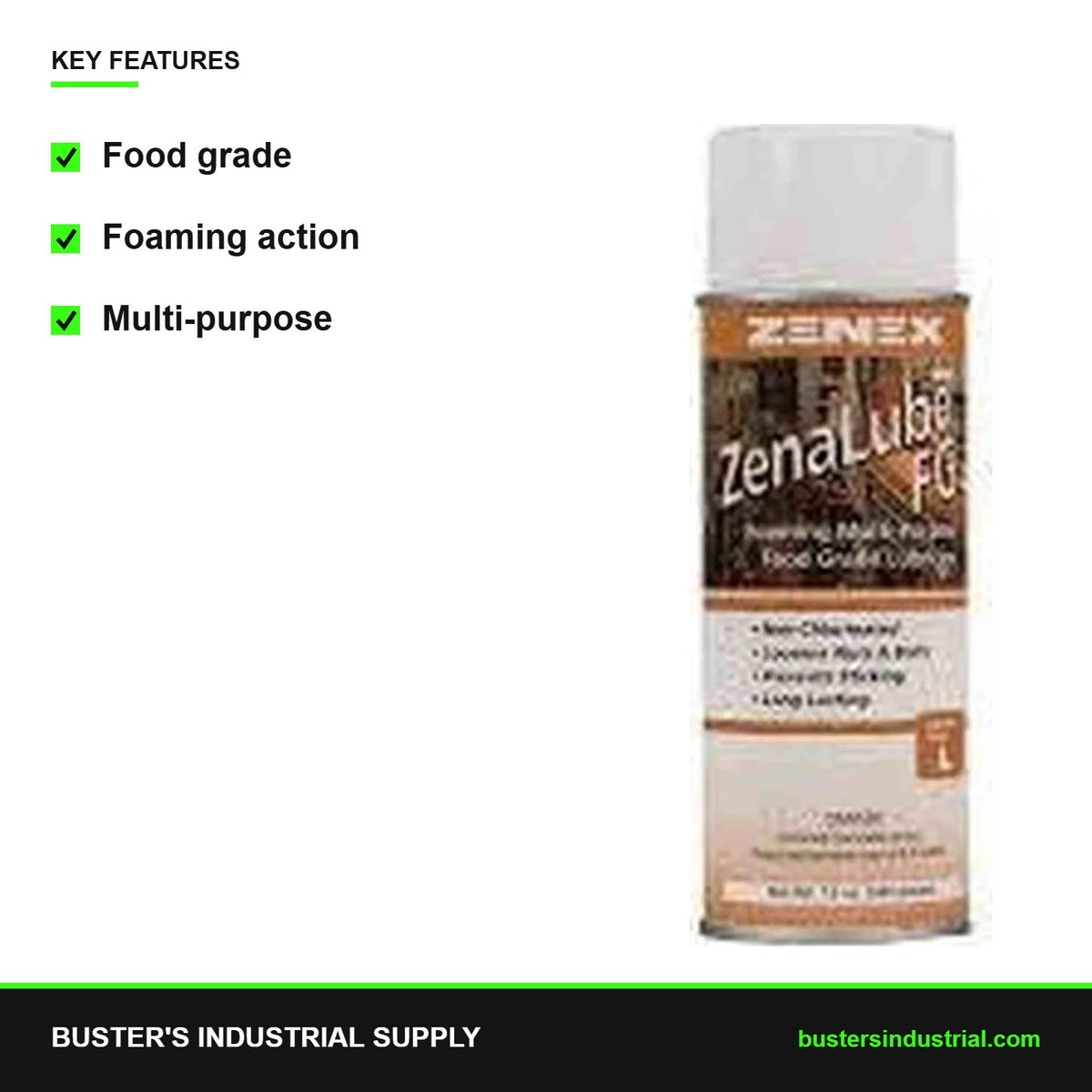 Zenalube FG food grade 16 oz key features