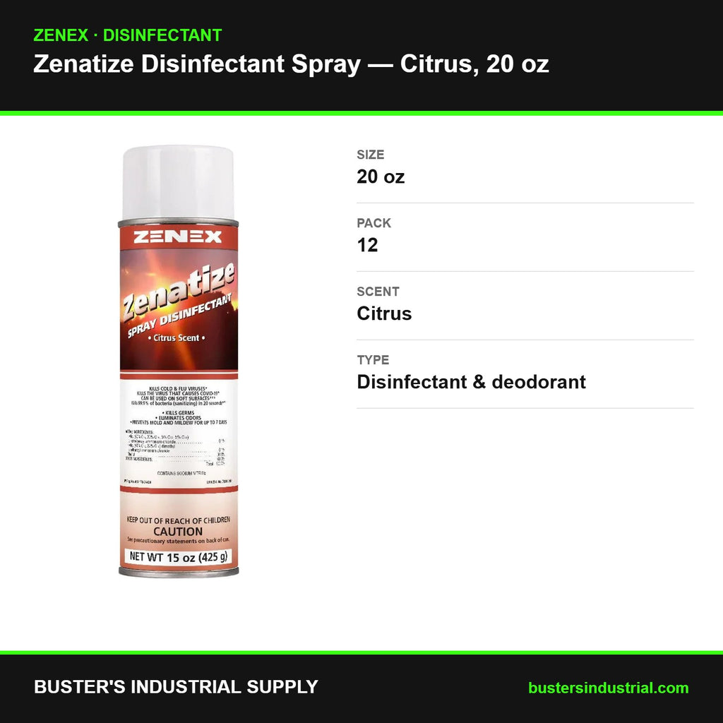 Zenatize citrus disinfectant 20 oz specifications